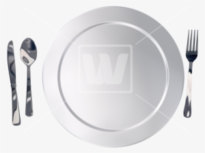 Plate And Silverware - Plate And Cutlery Png