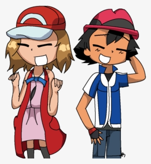Image Black And White Library And Hat Swap By Lavvyshy - Ash And Serena Swap