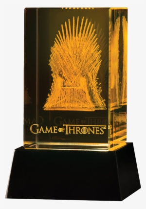 3d Crystal Iron Throne With Light-up Base Ornament - Game Of Thrones 3d Crystal Iron Throne