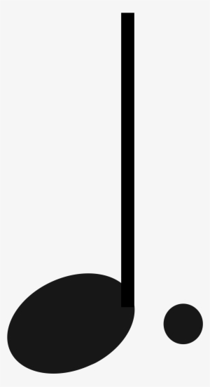 Dotted Quarter Note Png - Crotchet With A Dot