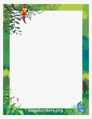 Png Black And White Stock Jungle Border Clipart - Jungle Border Clipart