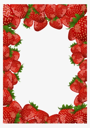 Strawberry Border Clipart - Strawberries Frame Png