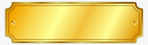 Gold Vector Name Plate - Gold Name Plate Png