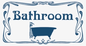 Bath, Bathroom, Tub, Doorplate, Door Plate, Name Plate - Bathroom Clipart