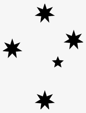 Flag, Sign, Black, Science, Geography, Australia, Star - Black Stars Clipart