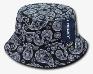 Decky Paisley Bucket Bandana Design Hat Hats Caps Cap - Paisley Bandana Print 100% Cotton Bucket Hat