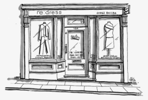 Shop Illustration - Cloth Shop Sketch