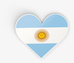 Illustration Of Flag Of Argentina - Argentina Heart Flag