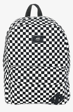 Checked, Checkered, And Niche Meme Image - Vans Backpack Black And White