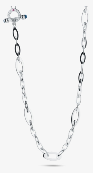 18k White Gold Chic And Shine Small Link Necklace - Chain