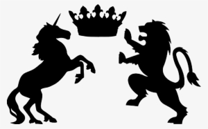 Lion And Unicorn With Crown