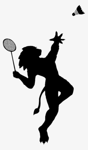 Badminton, Club, Lion, Sport, Logo, Silhouette - Badminton Logo Black And White