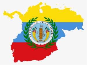 Gran Columbia Latin American Flags, Gran Colombia, - Gran Colombia Flag Map