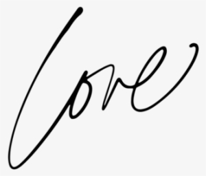 Love - Love White Calligraphy Png