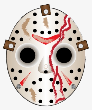 Jason Hockey Mask Damaged - Friday The 13th Mask Png