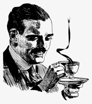 This Free Icons Png Design Of Mustache Man With Coffee