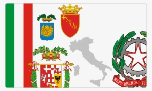 heraldry of italy / italian flags & coats of arms - italy map