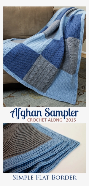 Simple, Contemporary Border For The Crochet Along Afghan - Colchas De Tejido De Crochet Azul