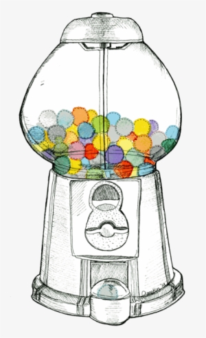 Gumball Love Illustration, Watercolor Illustration, - Gum Ball Machine Png