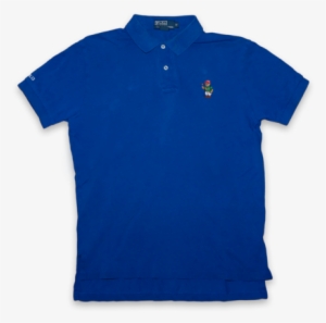Vintage Polo Ralph Lauren Polo Bear Polo Shirt Blue - 160 Gsm Polo T Shirt
