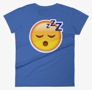 Women's Emoji T Shirt - Sleeping Face Emoticon Emoji Pillow Case Cover Fun