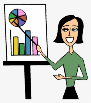 Teacher And Graph - Presentation Clipart