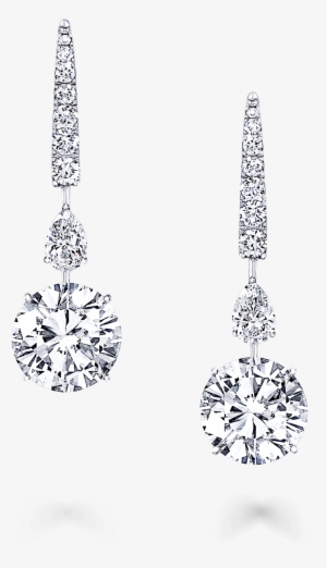 A Pair Of Classic Graff Earrings Featuring Round Diamonds - Earring