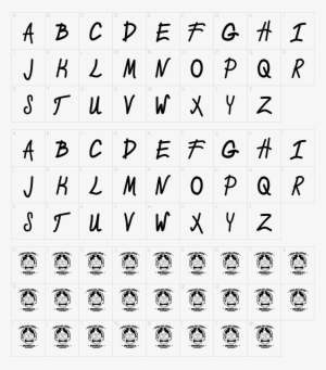Font Characters - Font Style Serif