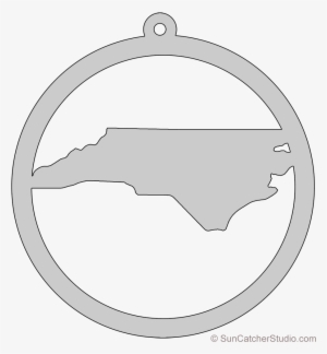 North Carolina Map Circle Free Scroll Saw Pattern Shape - Pattern