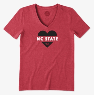 Women's Nc State Wolfpack Heart Knockout Cool - U Of T Shirt