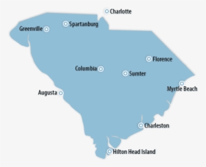 South Carolina Road Map - Sc Major Cities