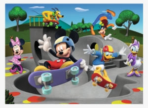 mickey mouse clubhouse - ravensburger mickey & minnie: at the skate park