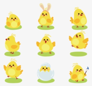 Easter Chick Cute Icons - Easter