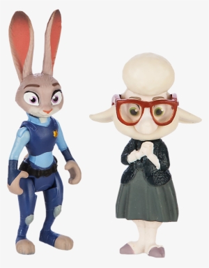 judy hopps and may bellwether 3” action figure set - zootopia zootropolis figurer judy hopps og may bellwether