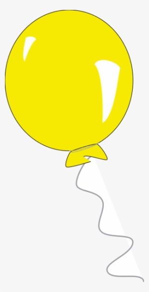 Single Clipart Yellow Balloon - Yellow Balloons Clipart Png