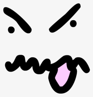 Melon Angry Face - Transparent Angry Face Clipart