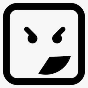 Square Emoticon Angry Face Vector - Emoticon