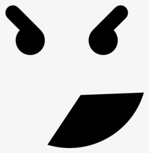 Square Emoticon Angry Face Vector - Cara Enojada Png