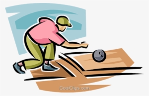 Person Bowling Royalty Free Vector Clip Art Illustration - Person Bowling Clipart