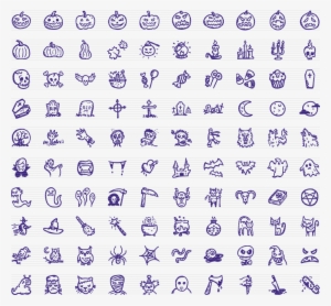 Spooky Icons 100 Hand-drawn Halloween Vector Icons - Hand Drawn Halloween Icons
