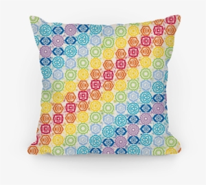 Watercolor Chakra Symbol Pattern Pillow