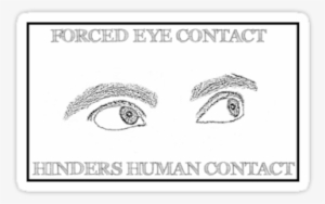 A Drawing Of Eyes Looking Away With The Caption Forced - Aba Therapy Is Abuse