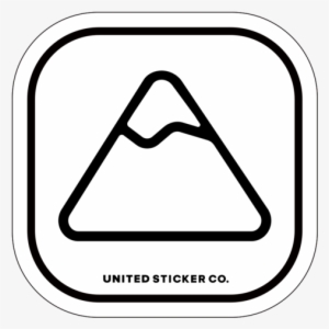 Mountain Icon Badge Sticker - Sticker
