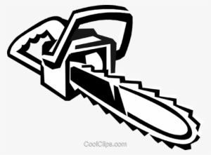 Chainsaw Royalty Free Vector Clip Art Illustration - Chainsaw Clipart