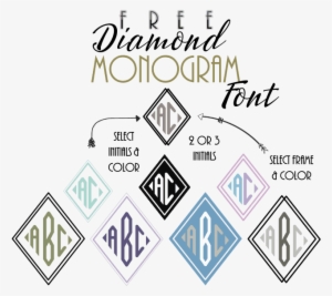 Diamond Monogram Font - Cancer Remission Congratulations Bravery Is Beautiful