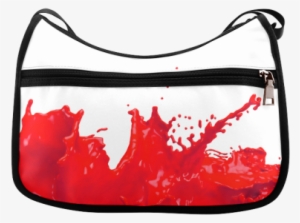Glossy Red Paint Splash Crossbody Bags - Orange Paint Splatter
