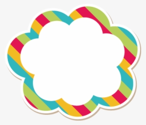 Personalised Colourful Cloud Sticker - Forma De Nube Png