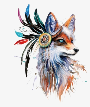 Watercolorpainting Watercolor Watercolorart Fox Indianf - Fox Drawing Art