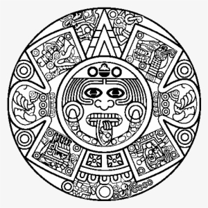 Aztec Calendar, Ing, Aztec Calendar Stone, - Calendario Azteca Para Colorear