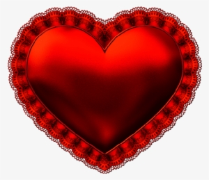 Red Lace Heart - Portable Network Graphics